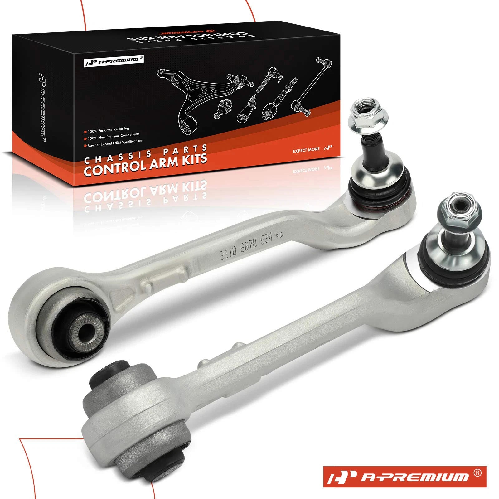2X Front Lower Rearward Control Arms with Ball Joints for BMW 330i (2019–2021)
