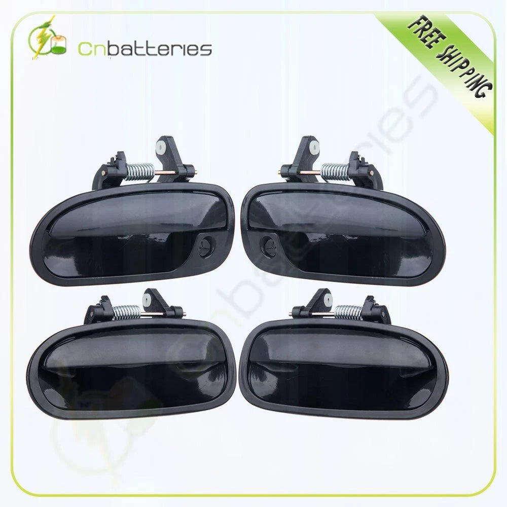 Set of 4 Door Handles for Honda Civic (1996–2000) - Black Exterior