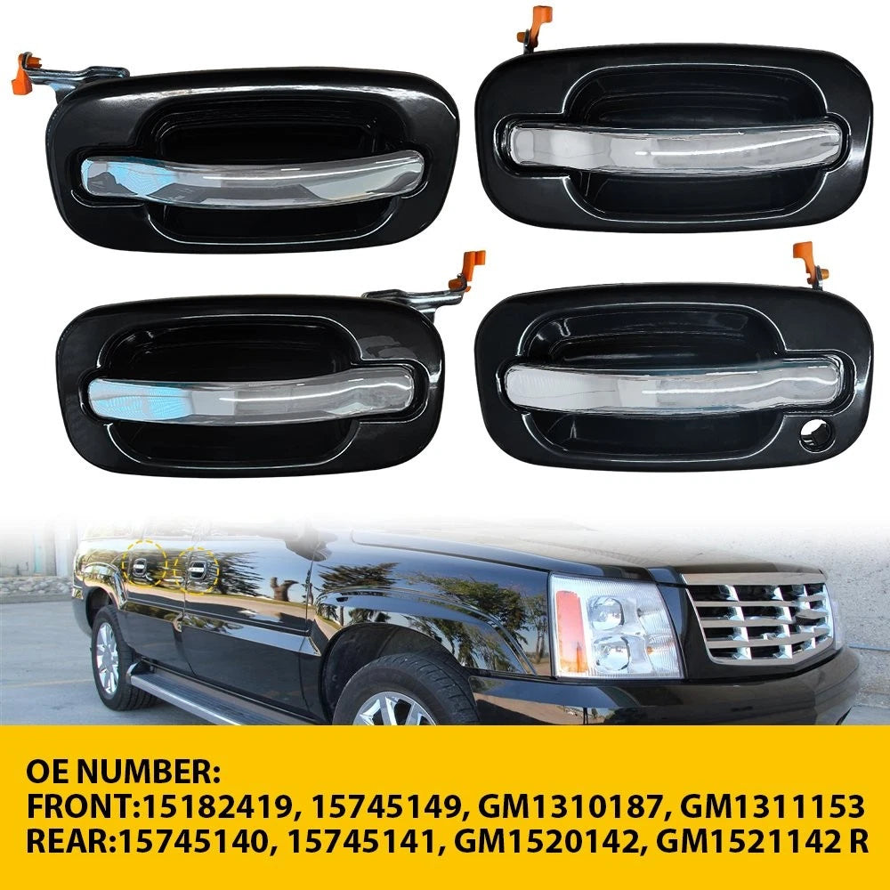 4X Front Rear Outer Door Handles for Chevy Silverado GMC Sierra Cadillac (1999–2006)