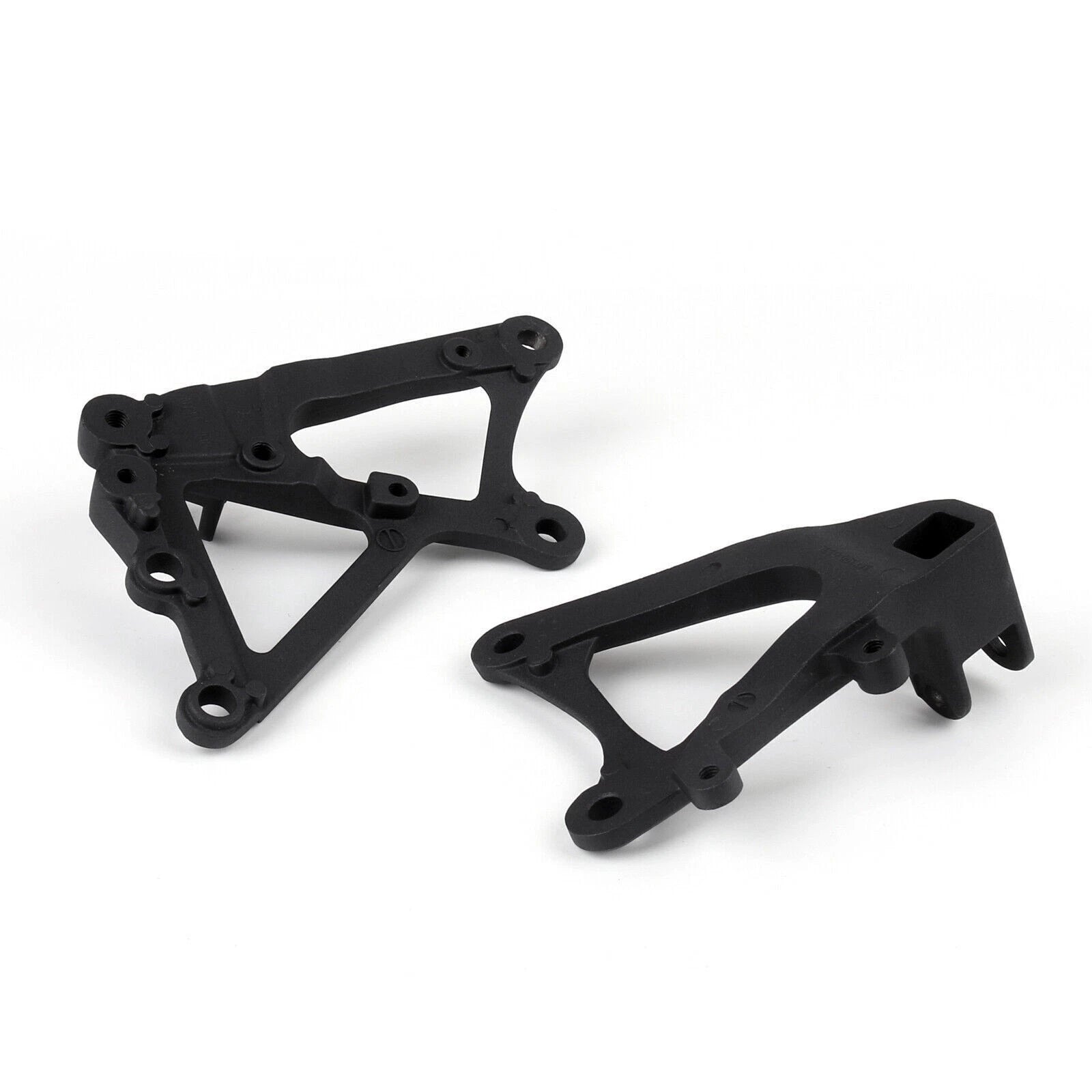 Set of 2 Front Rider Footrest Pegs Brackets for Yamaha YZF R1 (2009–2011) Black