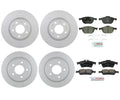 Set of 2 Front & Rear Brake Disc Rotors with Ceramic Pads for Mazda 3