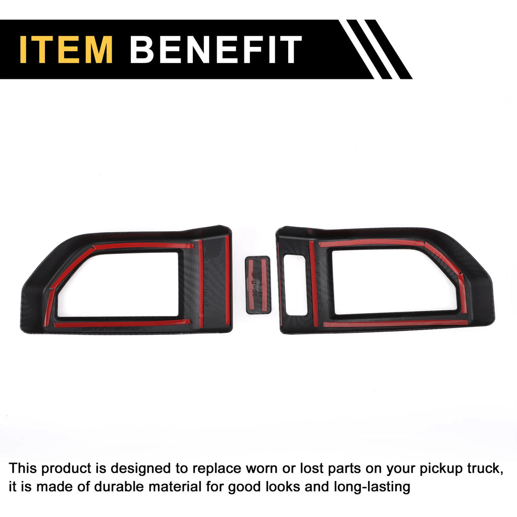 Set of 2 Carbon Fiber Air Vent Covers for Ford F-150 (2015–2020)