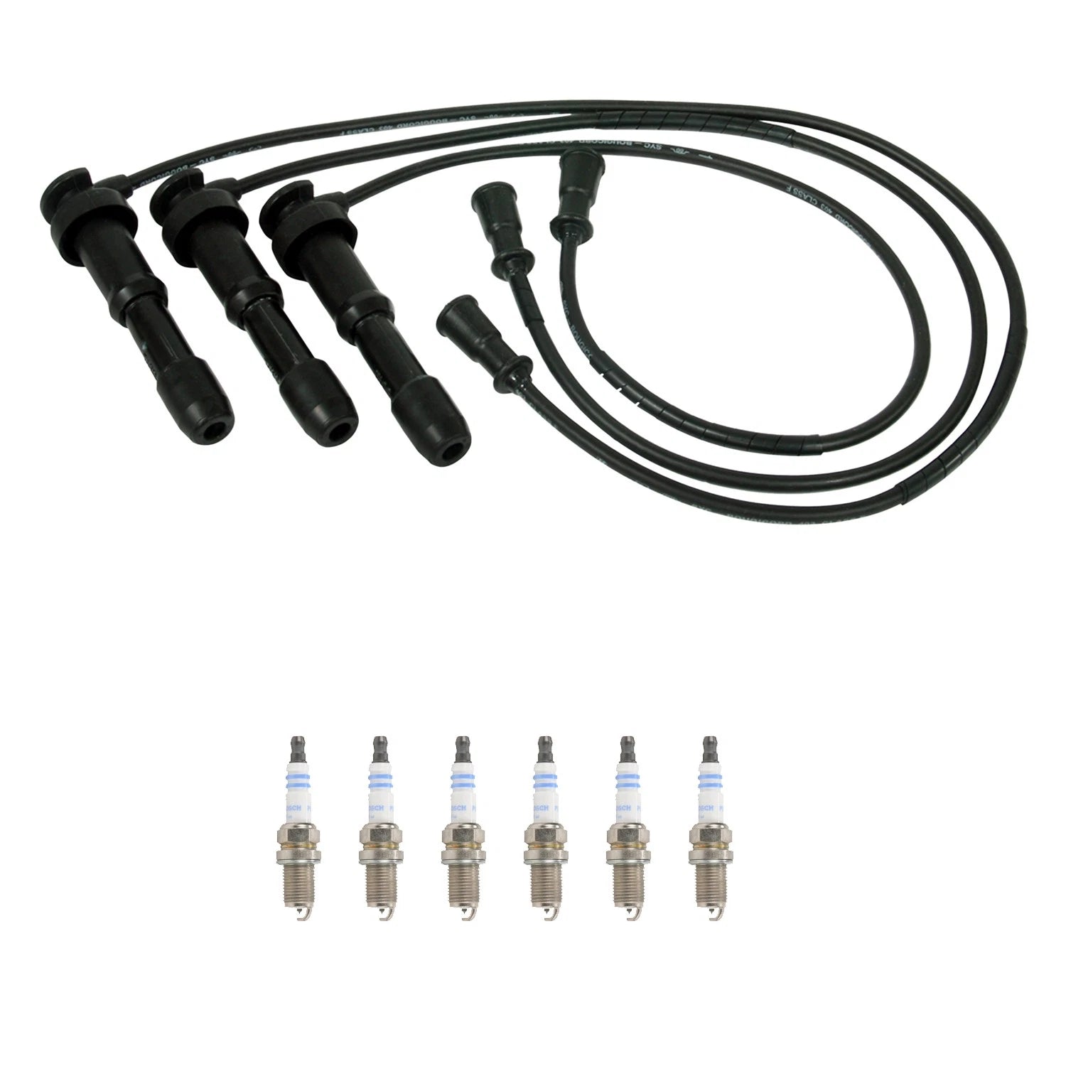 NGK Wire Set & 6 Racing Spark Plugs for Sedona XG300 XG350 (2002–2006)