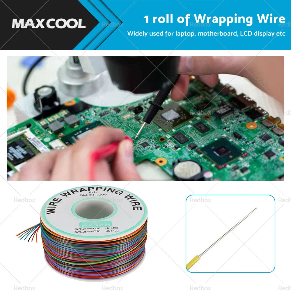 30 AWG Wrapping Wire Set of 8 Colors for DM-30-1000