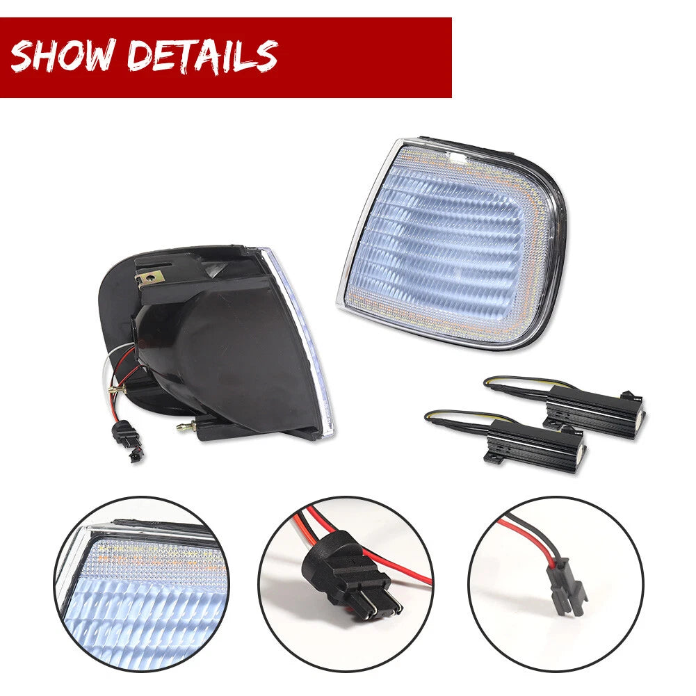 LED Front Switchback Parking DRL Turn Signal Lights for Ford F-Series