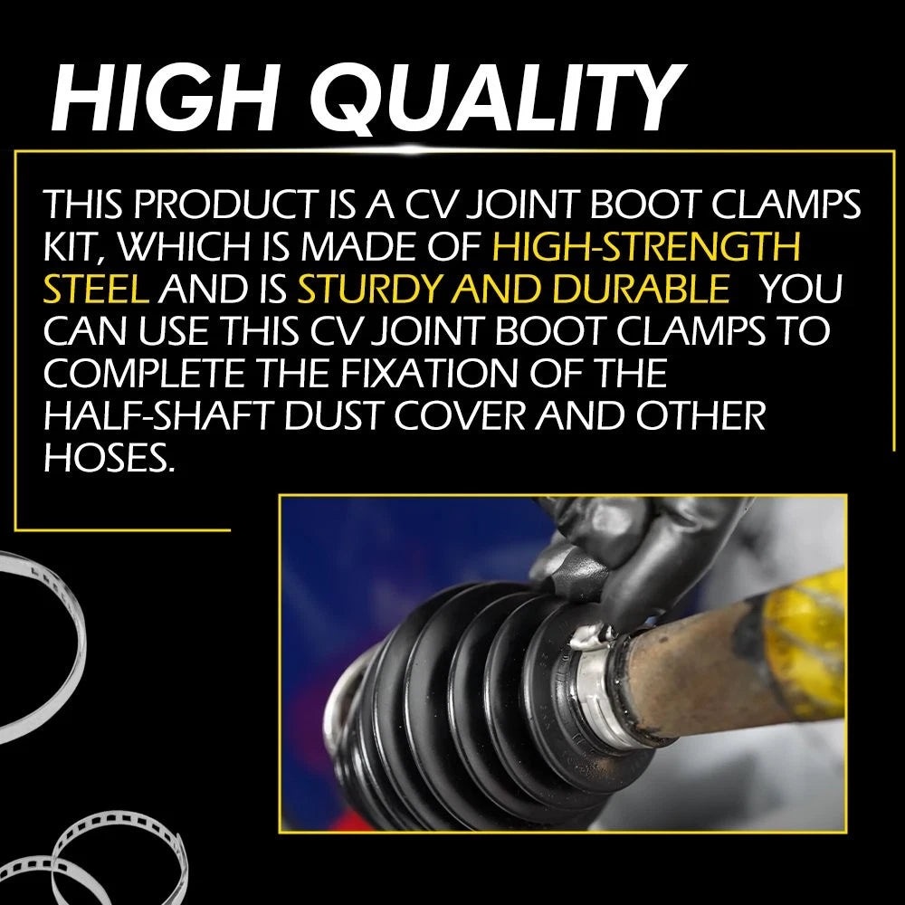 Adjustable Axle CV Joint Boot Clamp Tool with 20 Crimp Bands Universal