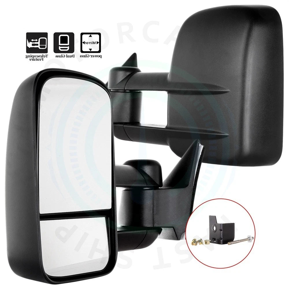 2X Towing Power Mirrors for Chevy GMC C/K 1500 2500 3500 (1988–1998)