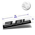 3.8L Polished Metal 3D Decal Emblem Sticker for Chevrolet Buick Oldsmobile