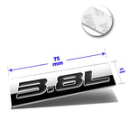 3.8L Polished Metal 3D Decal Emblem Sticker for Chevrolet Buick Oldsmobile