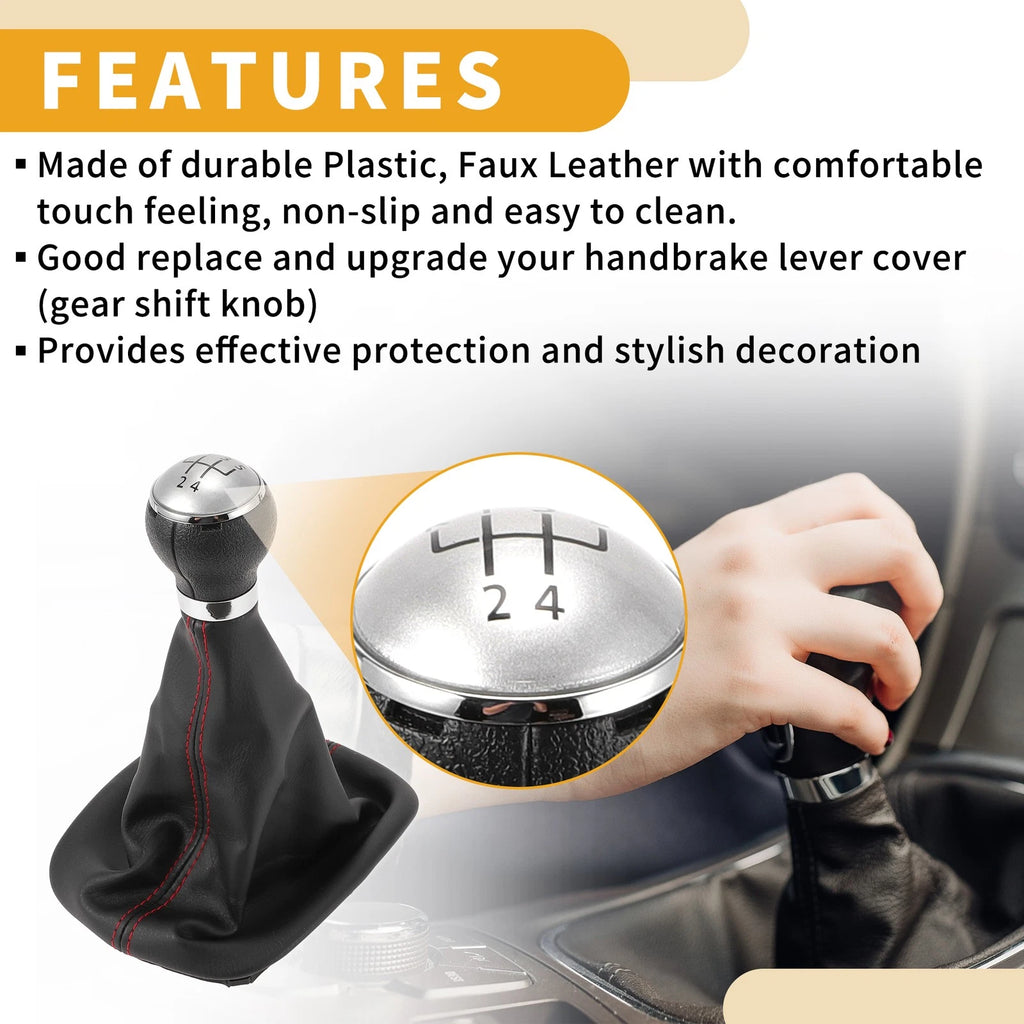 5 Speed Gear Shifter Knob with Cover for VW Passat (2005–2010)