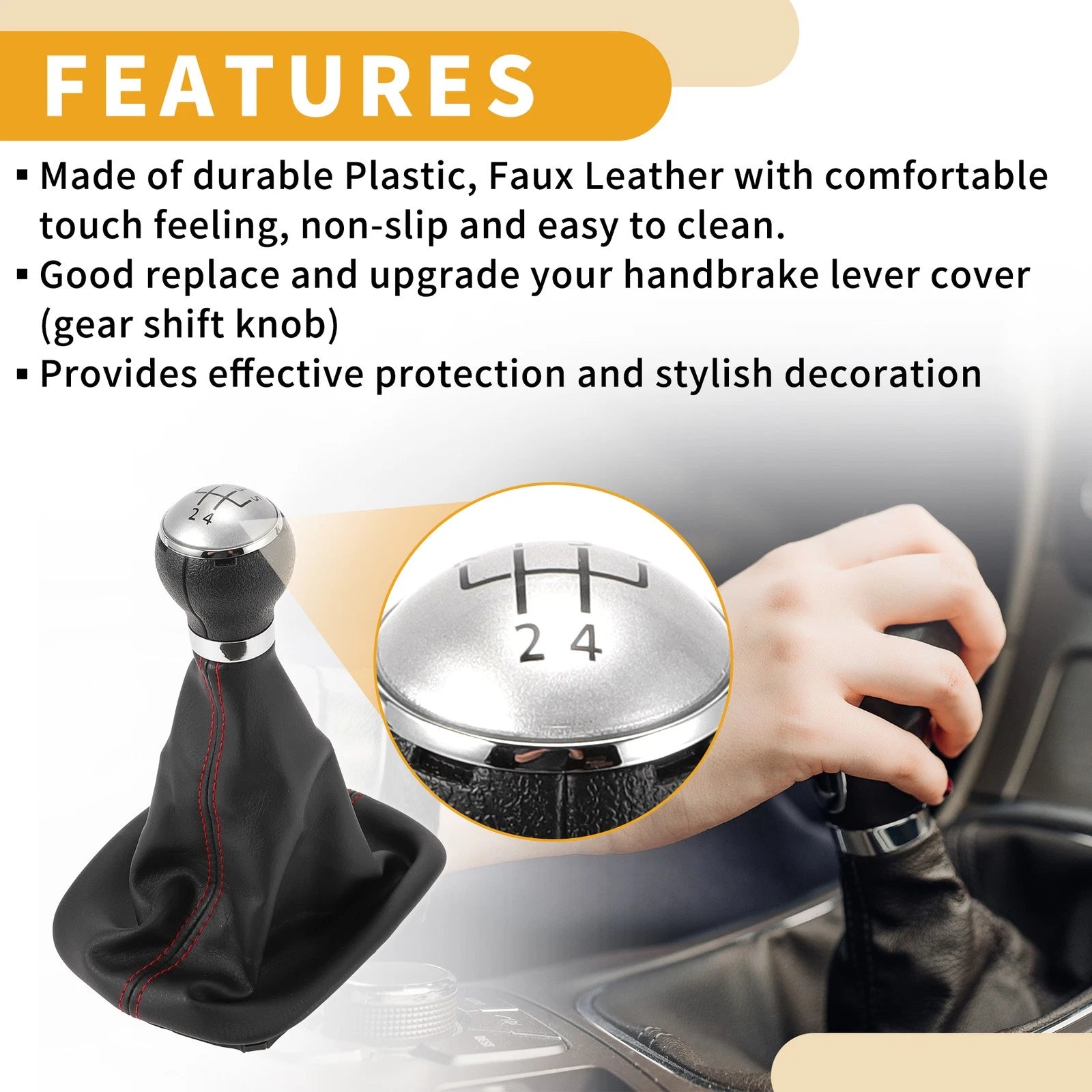 5 Speed Gear Shifter Knob with Cover for VW Passat (2005–2010)