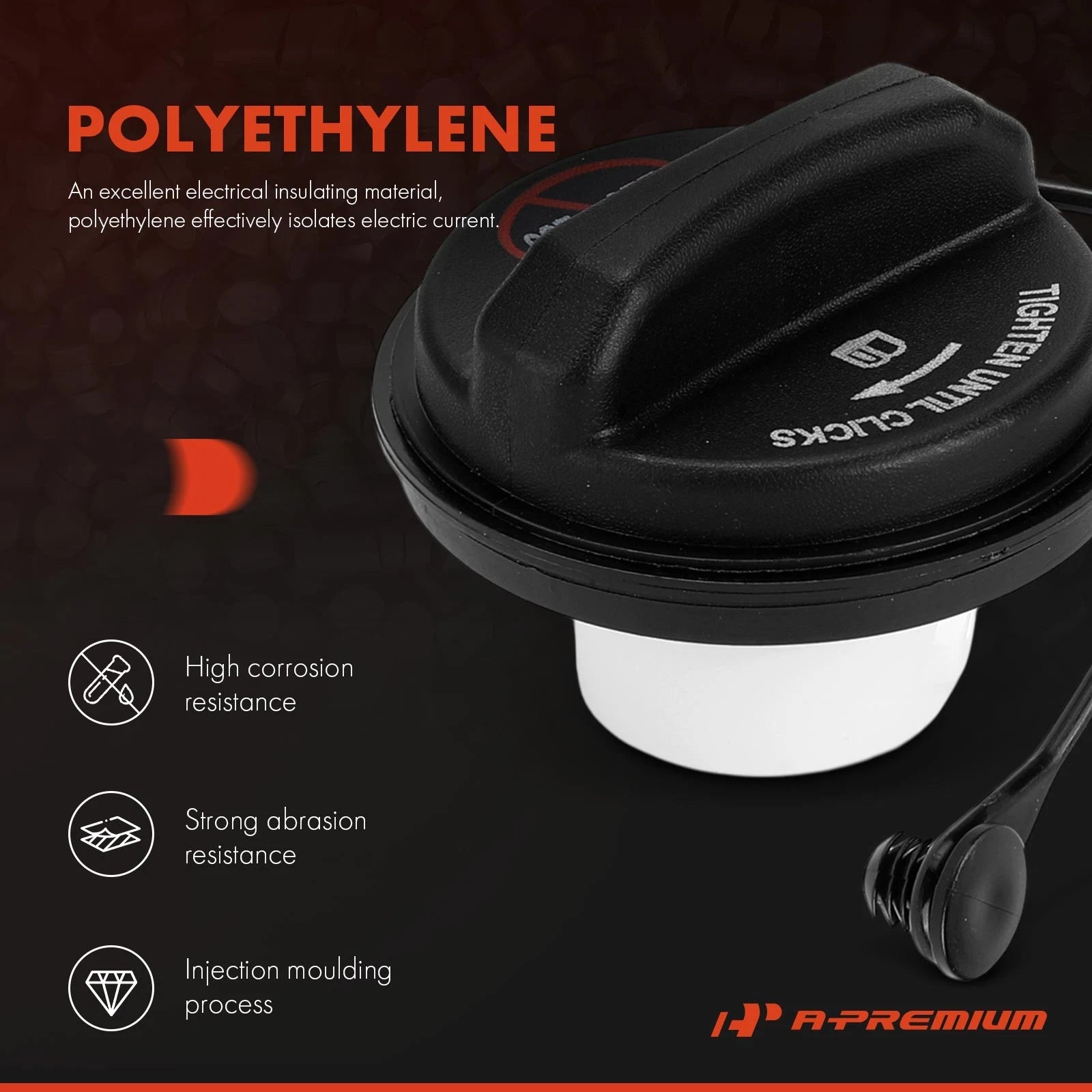 Fuel Tank Cap with Tether for Ford F-150, Escape, Fusion, Focus