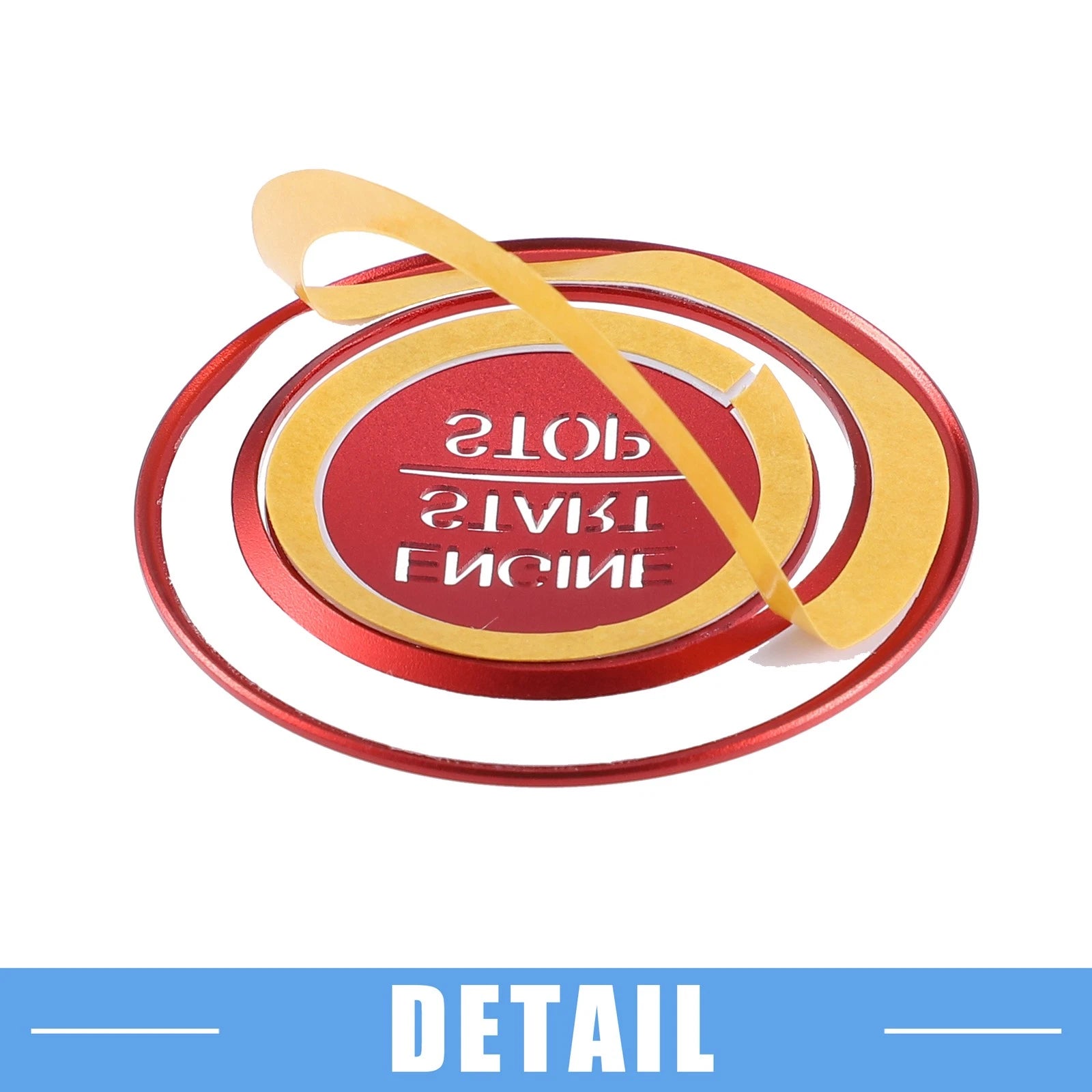 Engine Start Stop Ignition Button Trim Sticker for Honda Accord (2018–2022) Red