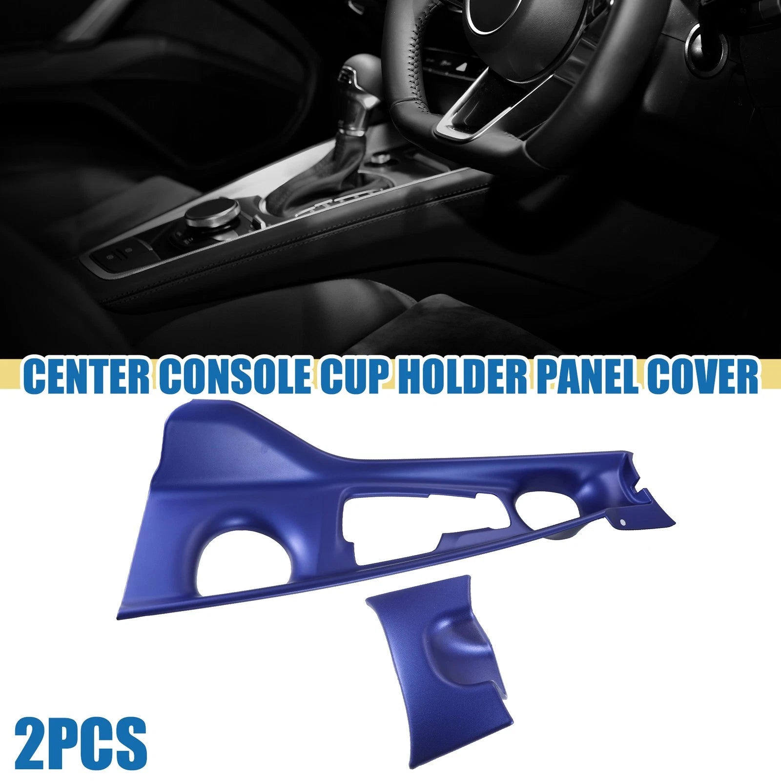 Cup Holder Panel Cover Trim for Toyota CHR (2017–2021) - Blue