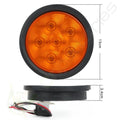 4X 5.2" LED Amber Shell Lights for Various Applications