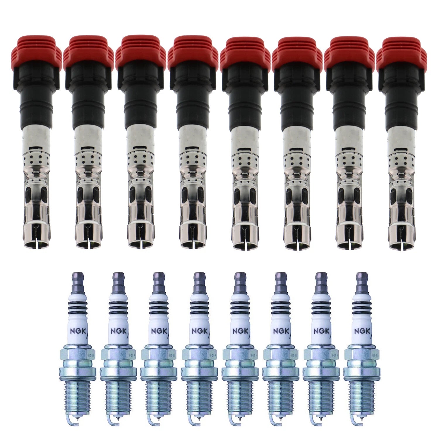 Set of 8 Ignition Coils & Spark Plugs for Audi A6 Quattro S4 (1995–2005)