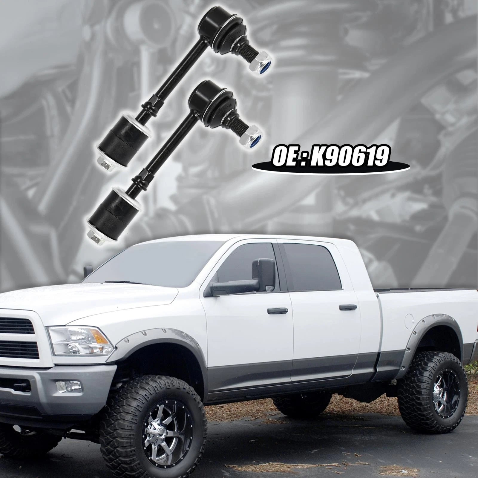 2pc Rear Sway Bar Links K90619 for Toyota 4Runner (2003–2023) 4883035020