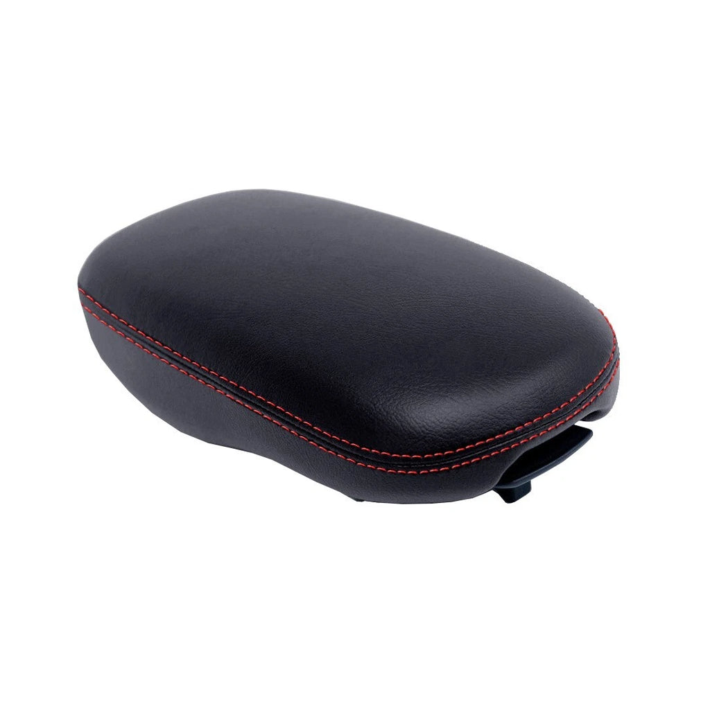 Center Console Armrest Cover for Kia Soul (2014–2019) Red Stitch