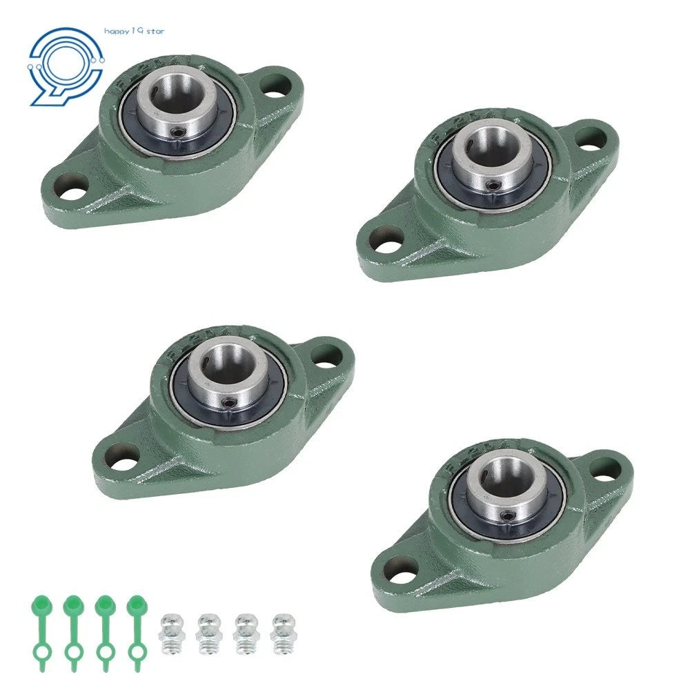 Set of 4 UCFL 204-12 Pillow Block Flange Mounted Bearings 3/4" Bore