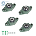 Set of 4 UCFL 204-12 Pillow Block Flange Mounted Bearings 3/4" Bore