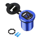 Dual USB Car Cigarette Lighter Charger Socket 12-24V