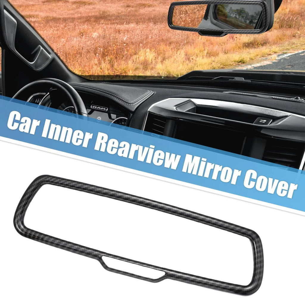 Rearview Mirror Cover for Dodge (ABS Black Carbon Fiber)