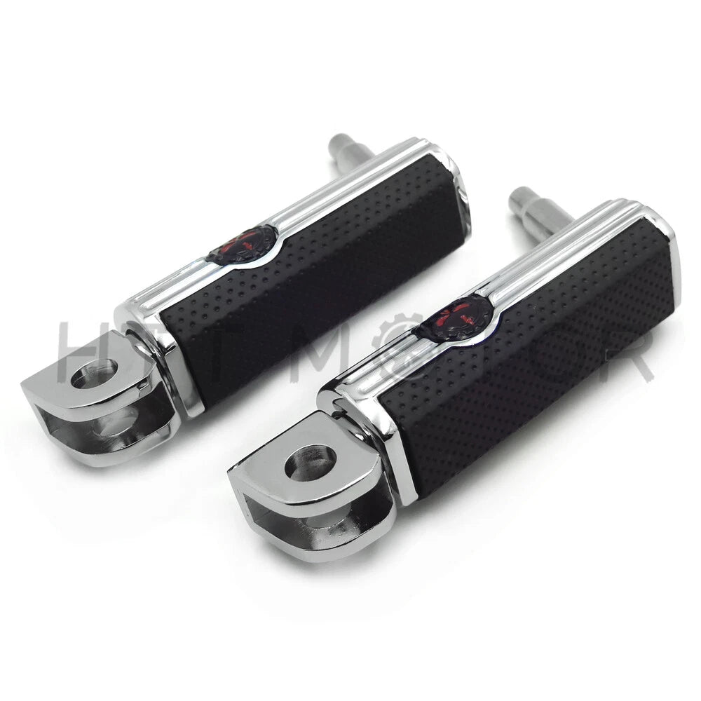 Skull Footrest Footpegs for Kawasaki Vulcan 900 Classic & Suzuki Boulevard M95