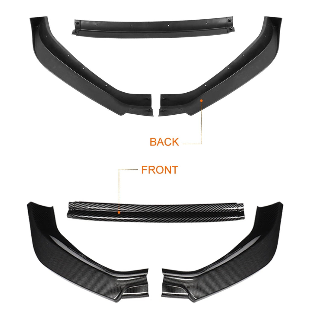 Carbon Style Front Bumper Splitter Lip for VW Golf MK7.5 (2018–2021)