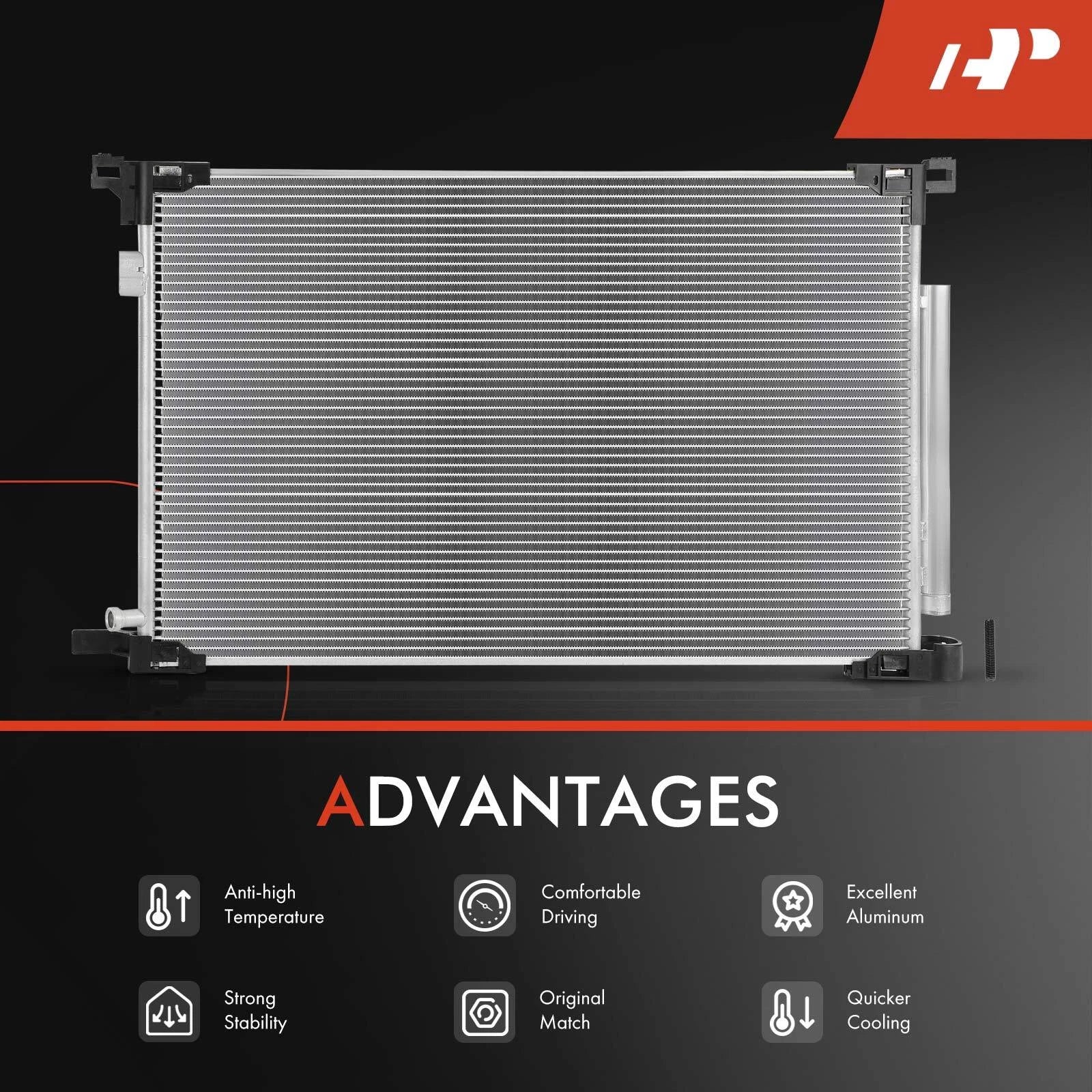 A/C Condenser w/ Receiver Drier & Bracket for Toyota RAV4 (2022-2023)