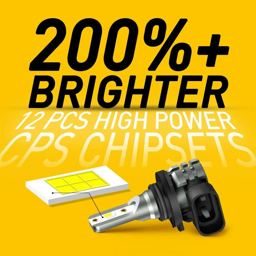 2X LED Fog Light Bulbs for US Vehicles (6000K White)