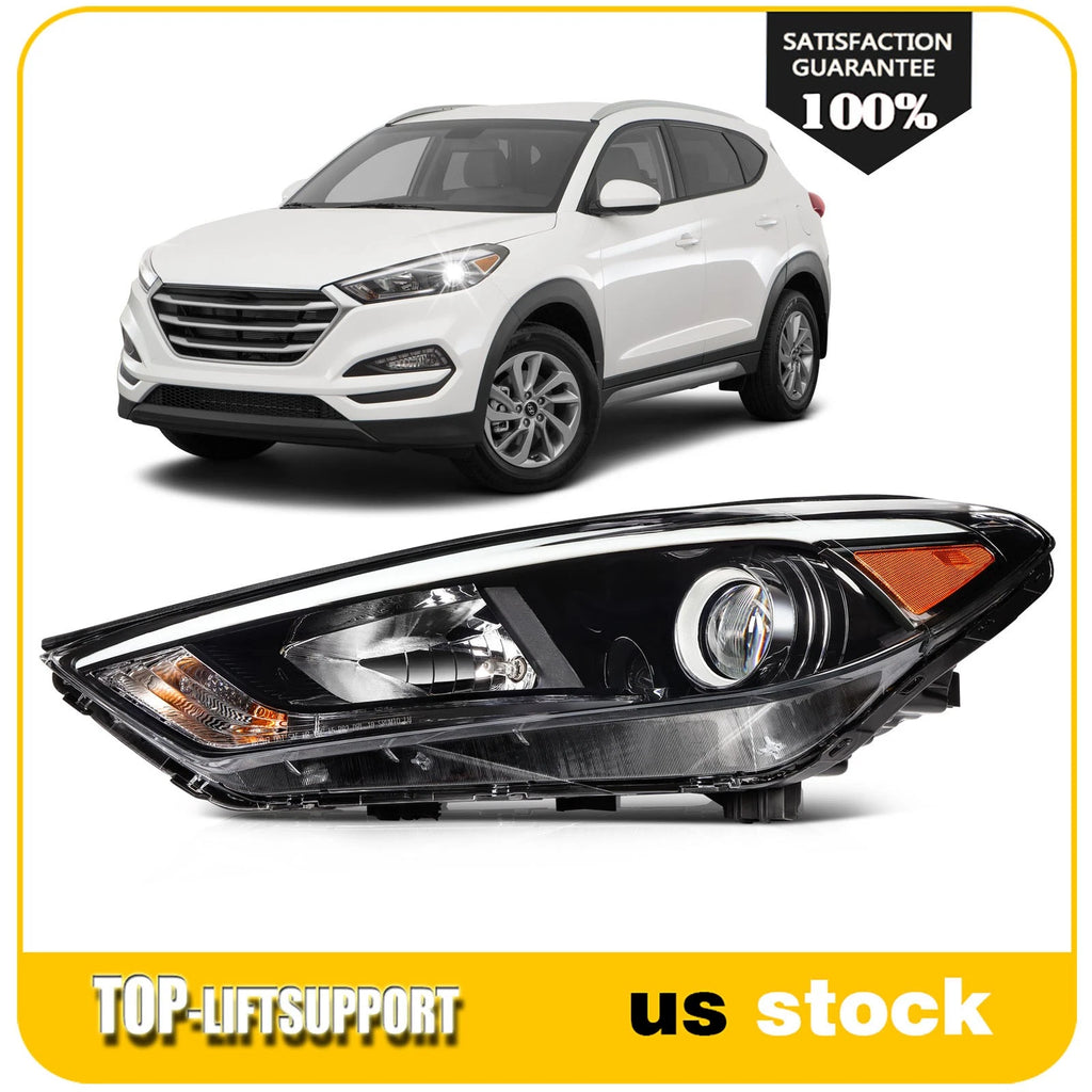 Driver Side Headlight for Hyundai Tucson (2016–2018) with Bulbs and Projector