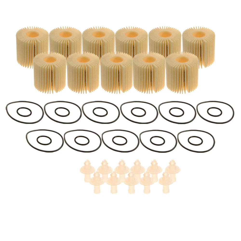 Set of 11 Oil Filter Element Drain Plug & Gasket for Toyota Scion Lexus