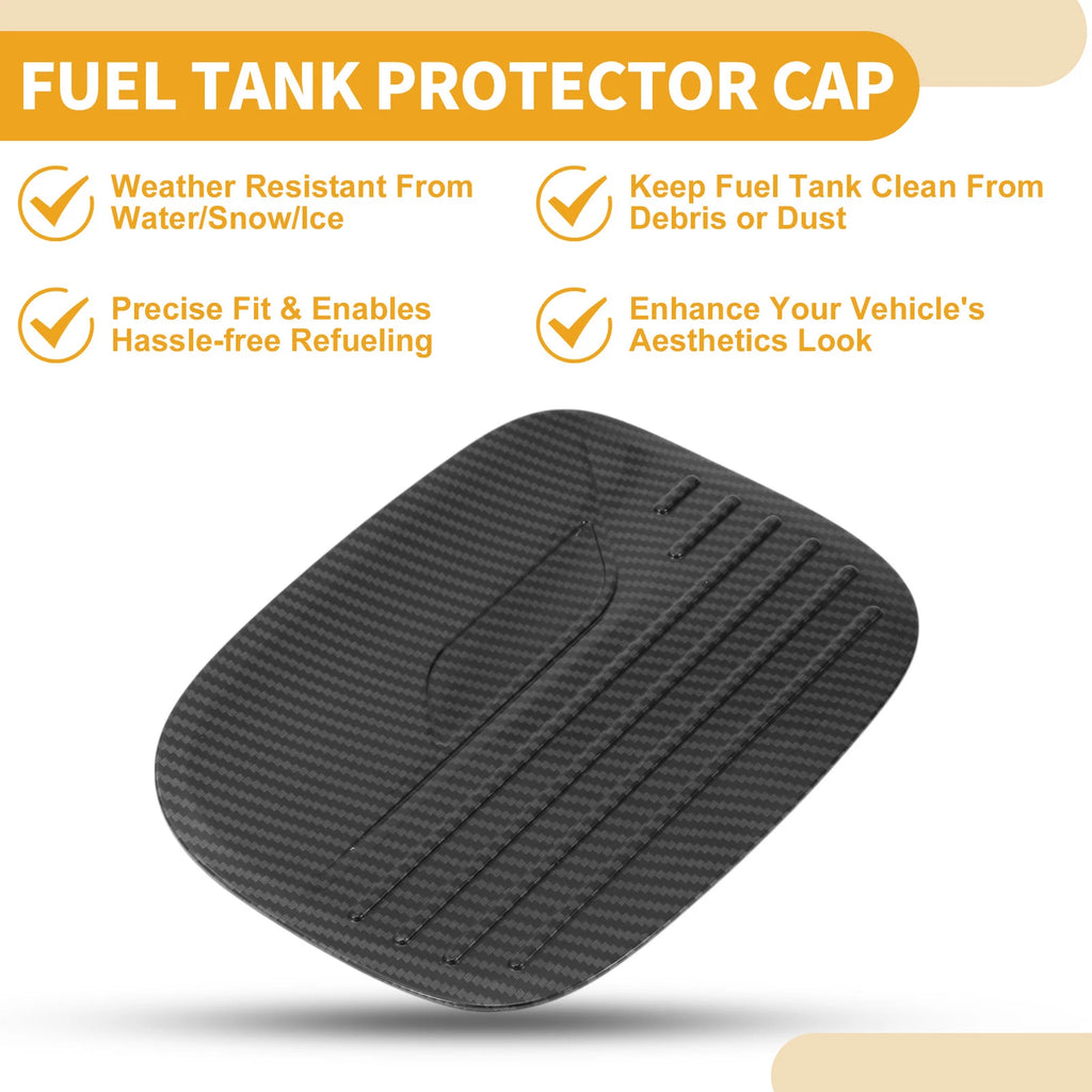 Fuel Tank Door Cap for Ford Explorer (2020–2025) Carbon Fiber Black