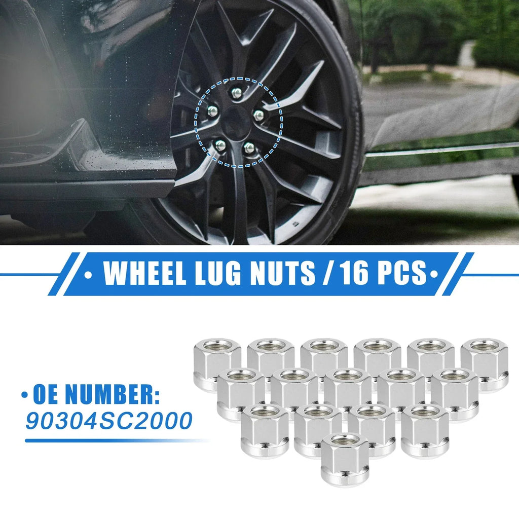16 Pcs M12x1.5 Wheel Lug Nuts for Honda Accord, Insight, Civic, CRX (2000-2005)