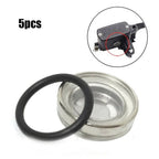 Set of 5 Brake Master Cylinder Reservoir Sight Glass Lens Gaskets for Motorcycle