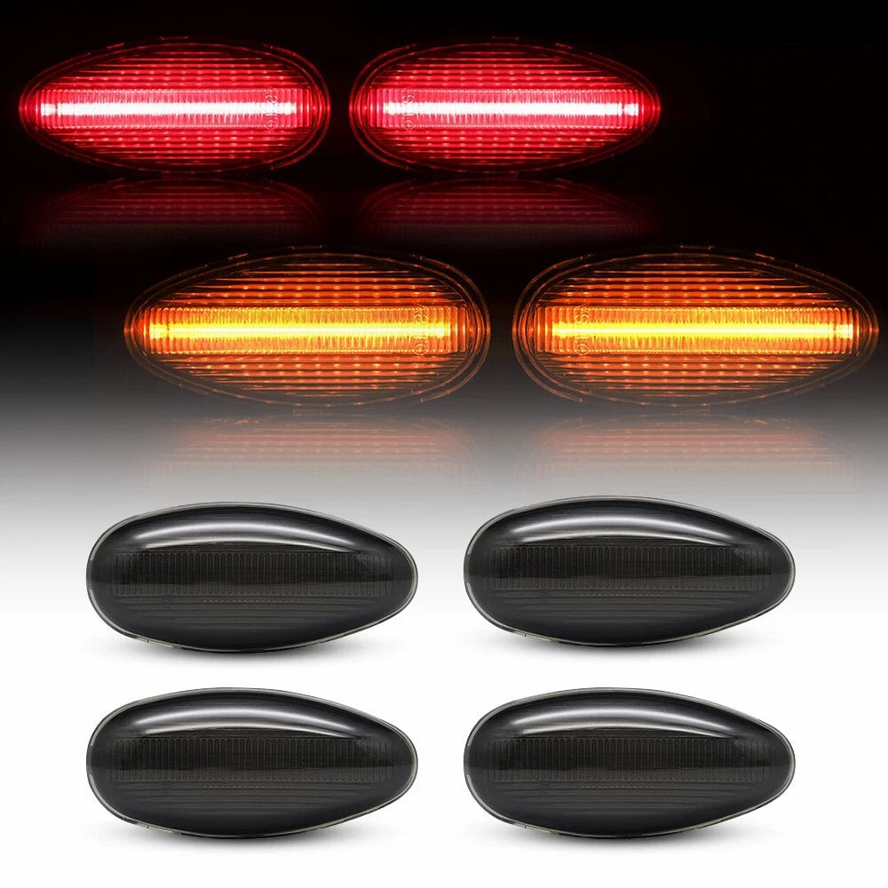 4X LED Side Marker Lights for GMC Sierra, Chevy Silverado 2500HD 3500HD (2001–2014)