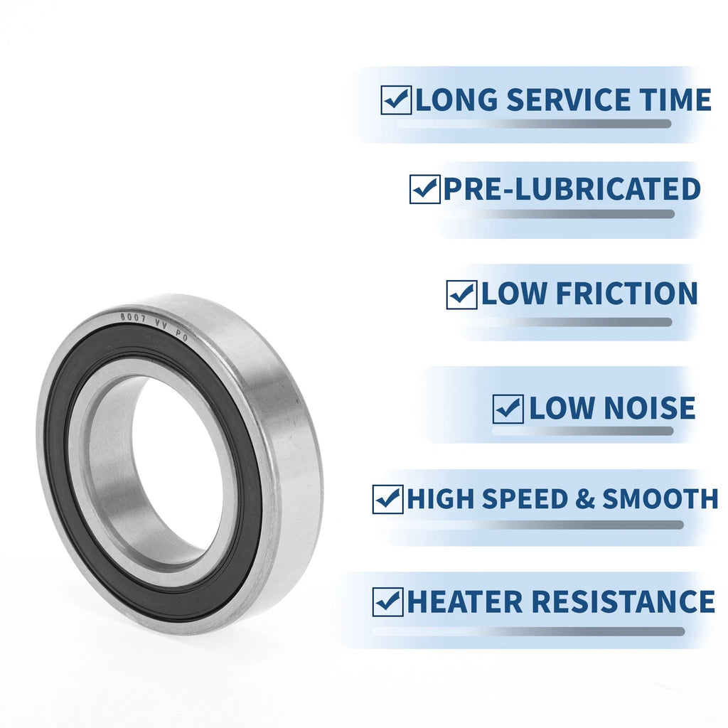 1 Pc 6007VV Deep Groove Ball Bearing for Scooter Skateboard (35x62x14mm)