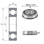 Deep Groove Ball Bearing 6307NR2RS for Scooter Skateboard Wheel (35x80x21mm)