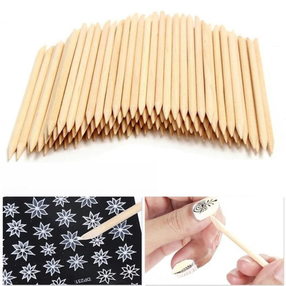 100pcs Wooden Cuticle Sticks for Wood Tools TRP09 (11.5cm Long)