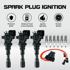 3 Ignition Coils & Plugs & Red Wires for Kia Sorento 3.5L V6 (2003–2006) UF431 27300-39800