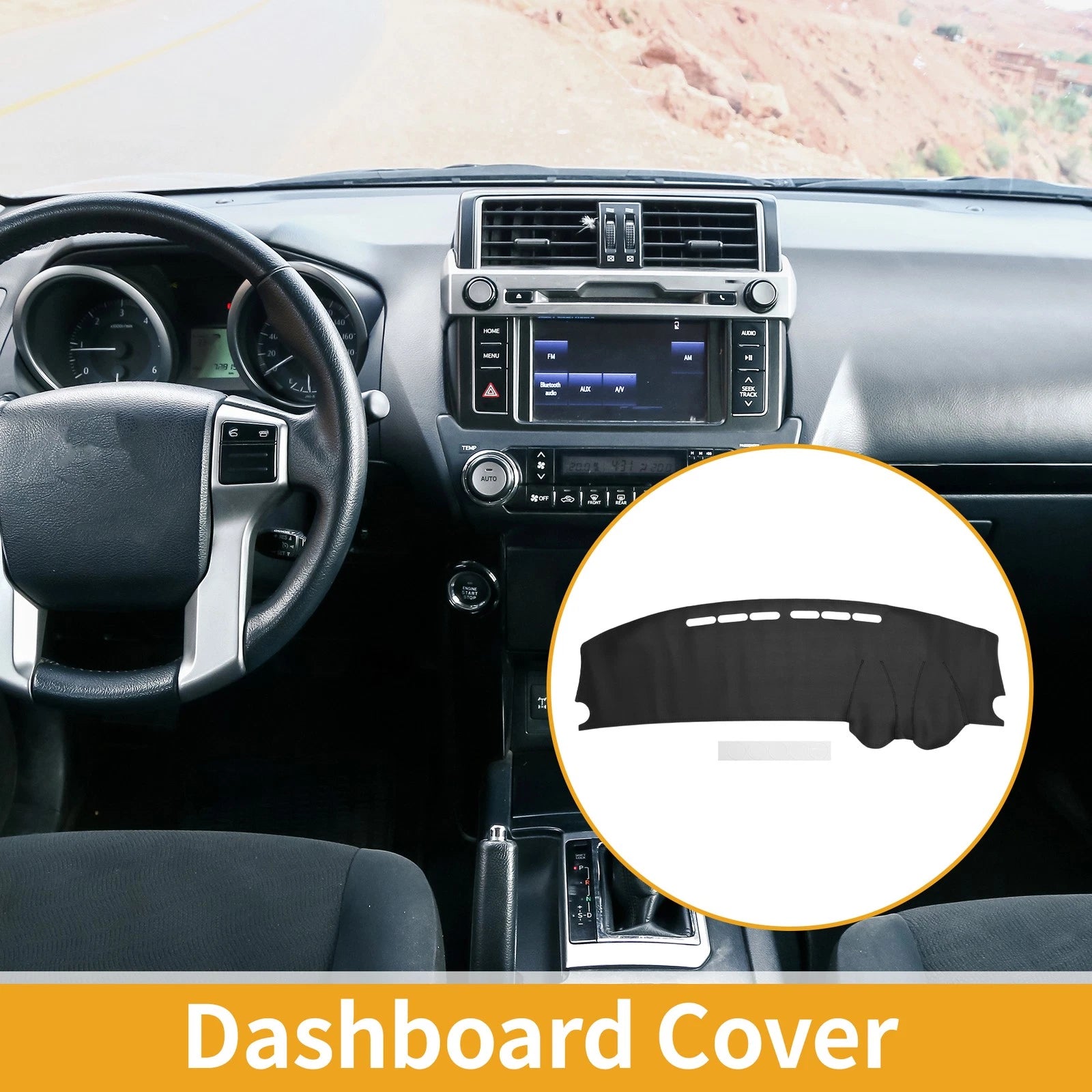 Dashboard Cover for Mitsubishi Outlander Airtrek (2001–2006) Black Anti-Slip