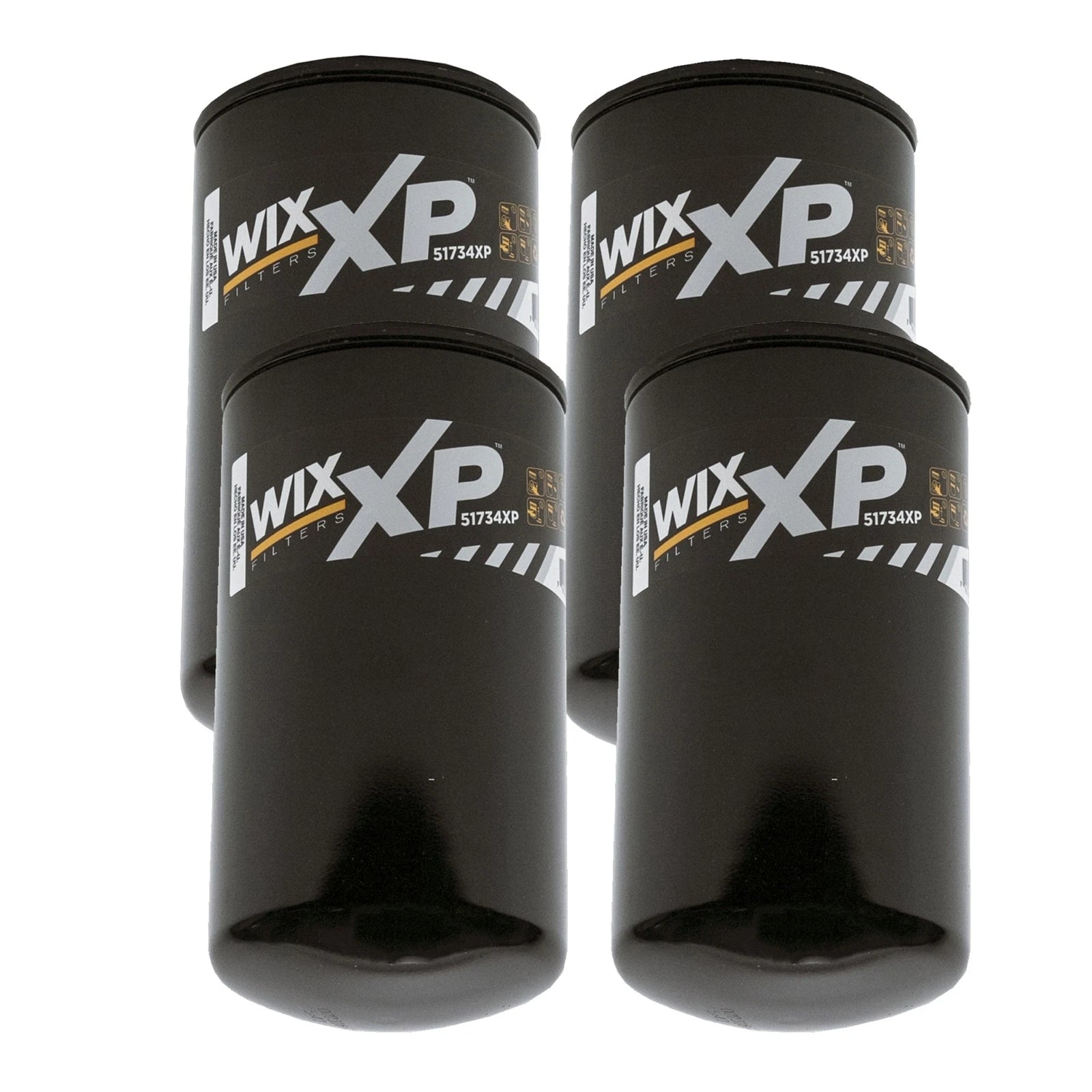 Set of 4 Wix XP Engine Oil Filters for Ford 7.3L V8 Turbo Diesel