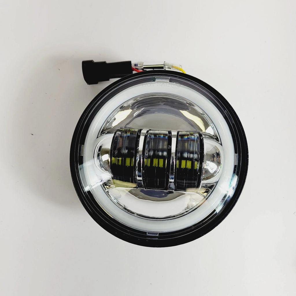 4.5" LED AUX Fog Lights with Halo DRL for Harley Davidson