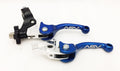 ASV F3 Shorty Front Brake Clutch Perch Levers Pair Blue for Yamaha Raptor (125-250)