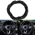 15"/37-38CM PU Leather Steering Wheel Cover for Car - Black (2015-2023)