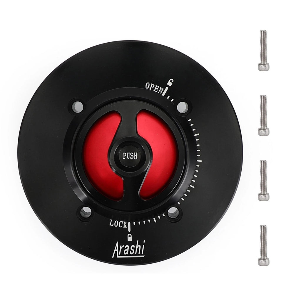 Quick-Turn Red Fuel Gas Cap for Kawasaki Versys-X 300 (2017–2019) Versys 1000