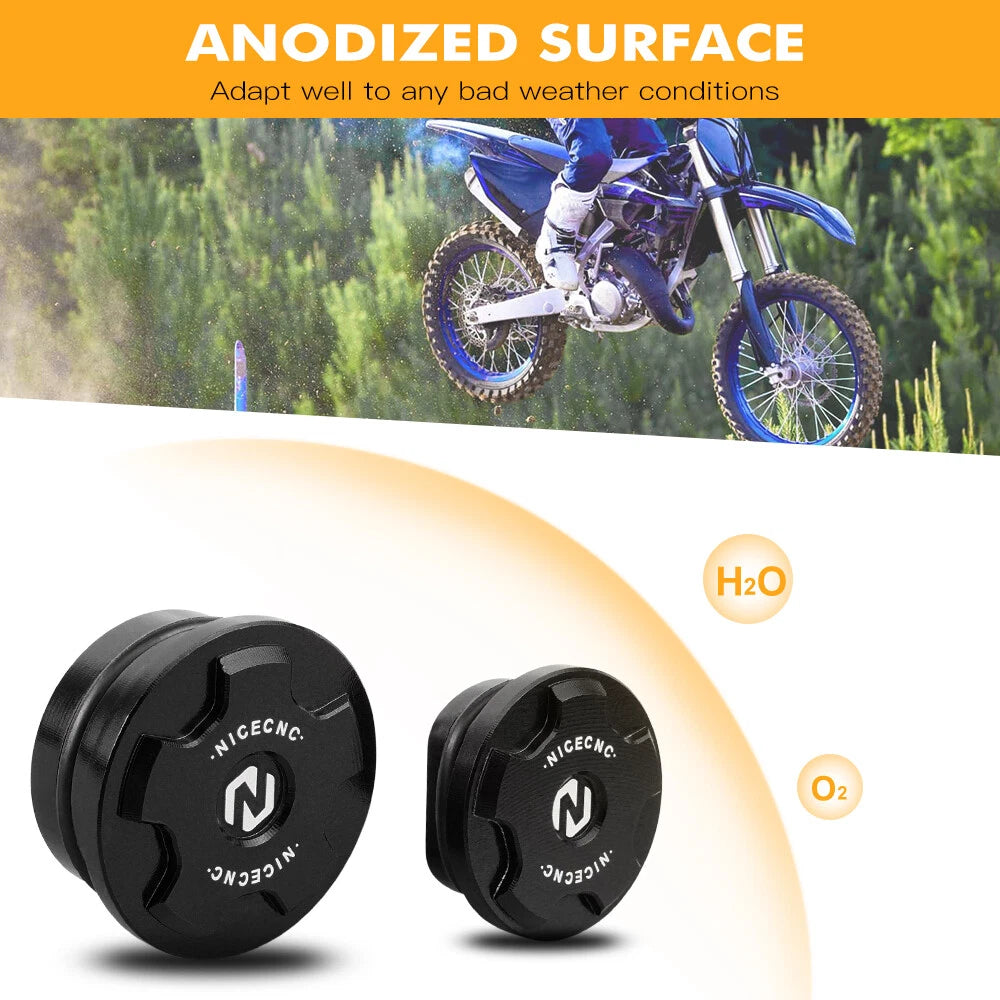 Set of 2 Frame Hole Insert Cover Caps for Yamaha YZ85 (2003–2021)