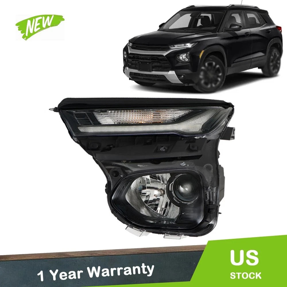 LH Driver Headlight for Chevy Trailblazer (2021–2023) - Clear Lens Halogen