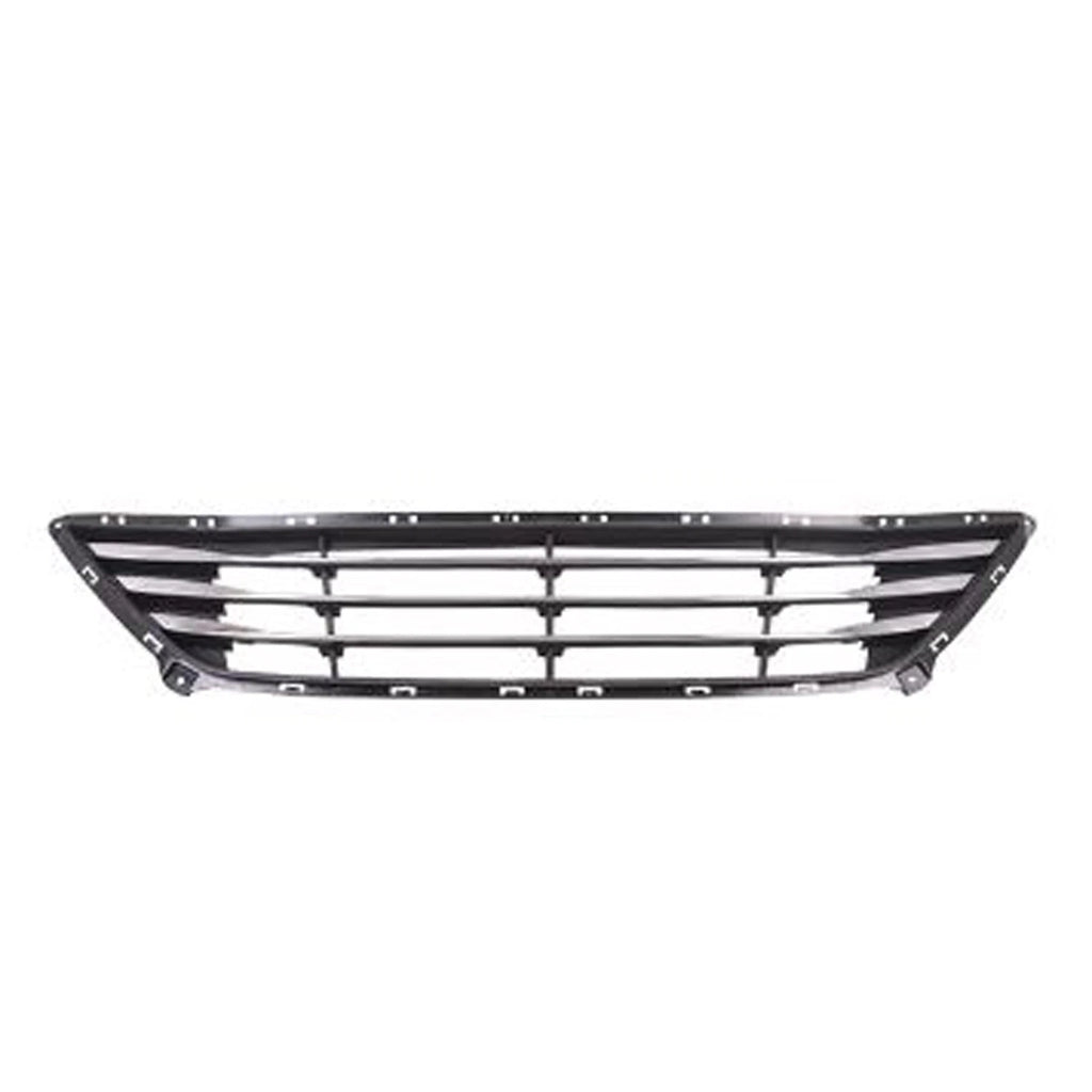Replacement Black/Smoked Chrome Polypropylene Front Bumper Cover Grille