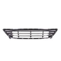 Replacement Black/Smoked Chrome Polypropylene Front Bumper Cover Grille